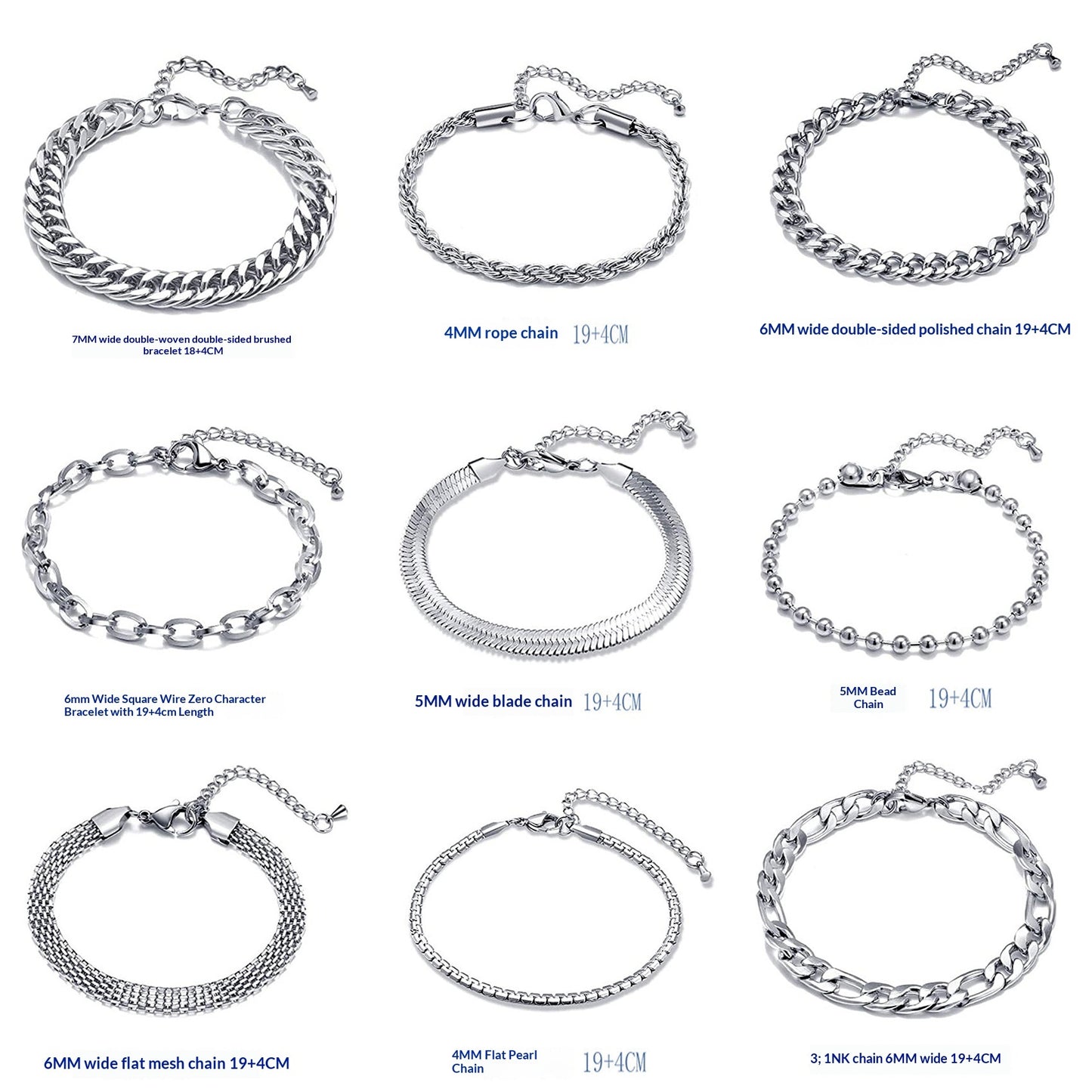 Retro Artistic Trendy Mens Minimalist Titanium Steel Bracelet