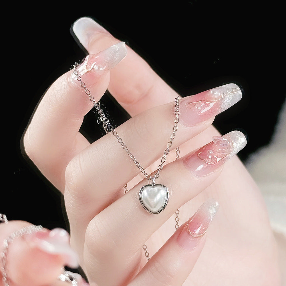 Sweet Pendant Rock Candy Heart Clavicle Necklace