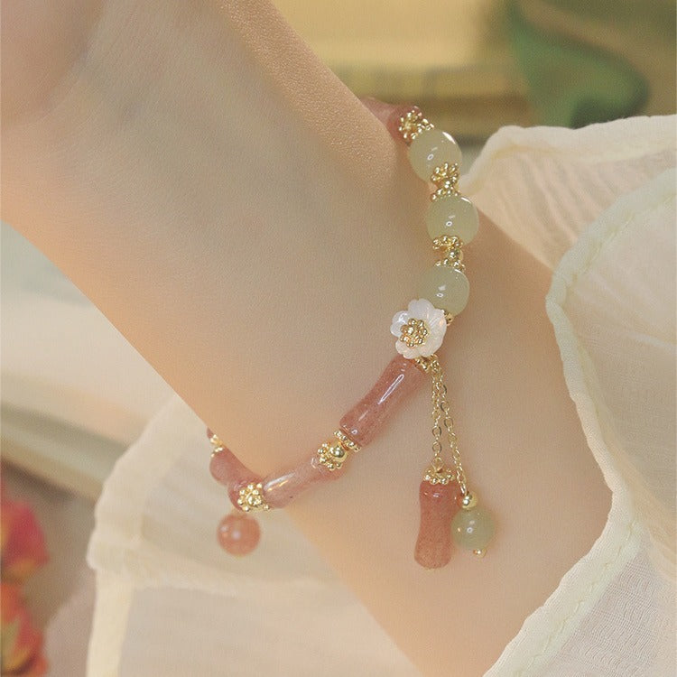 New Chinese Style Flower Bamboo Knot Bracelet For Women
