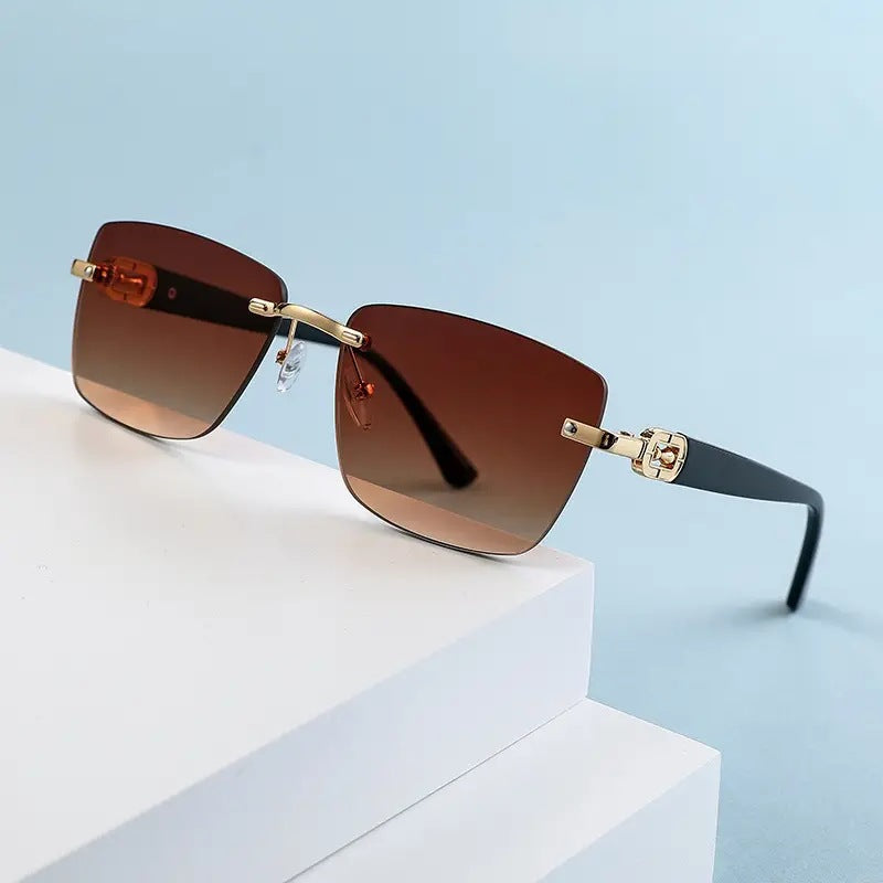 New Frameless Sunglasses Copy Fashion Street Photography Sunglasses