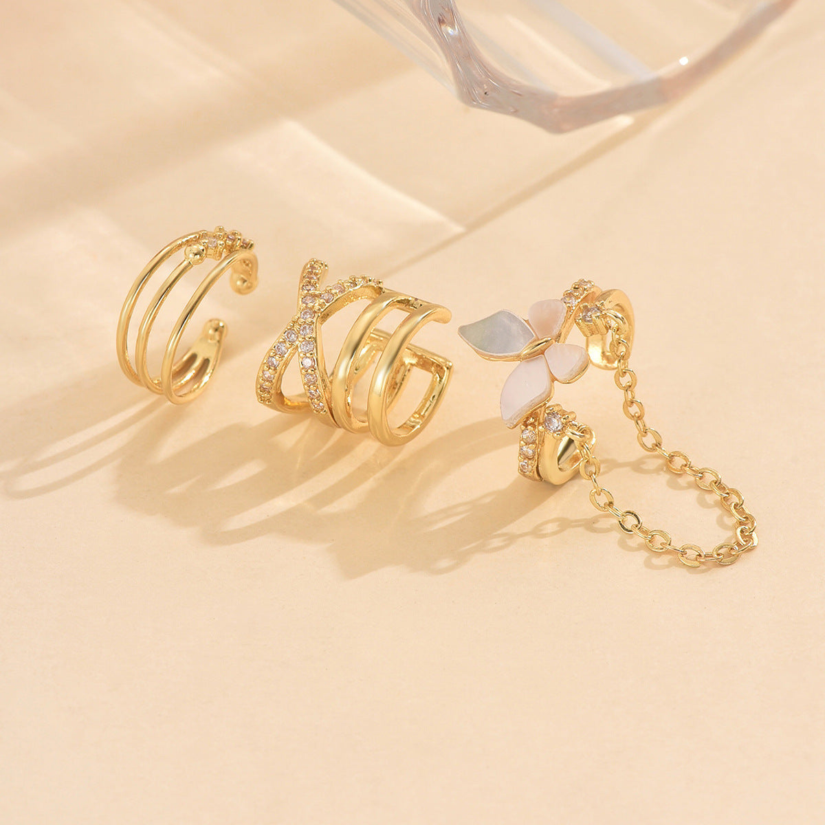 Butterfly Tassel Zircon Ear Bone Clip For Non-pierced Ears