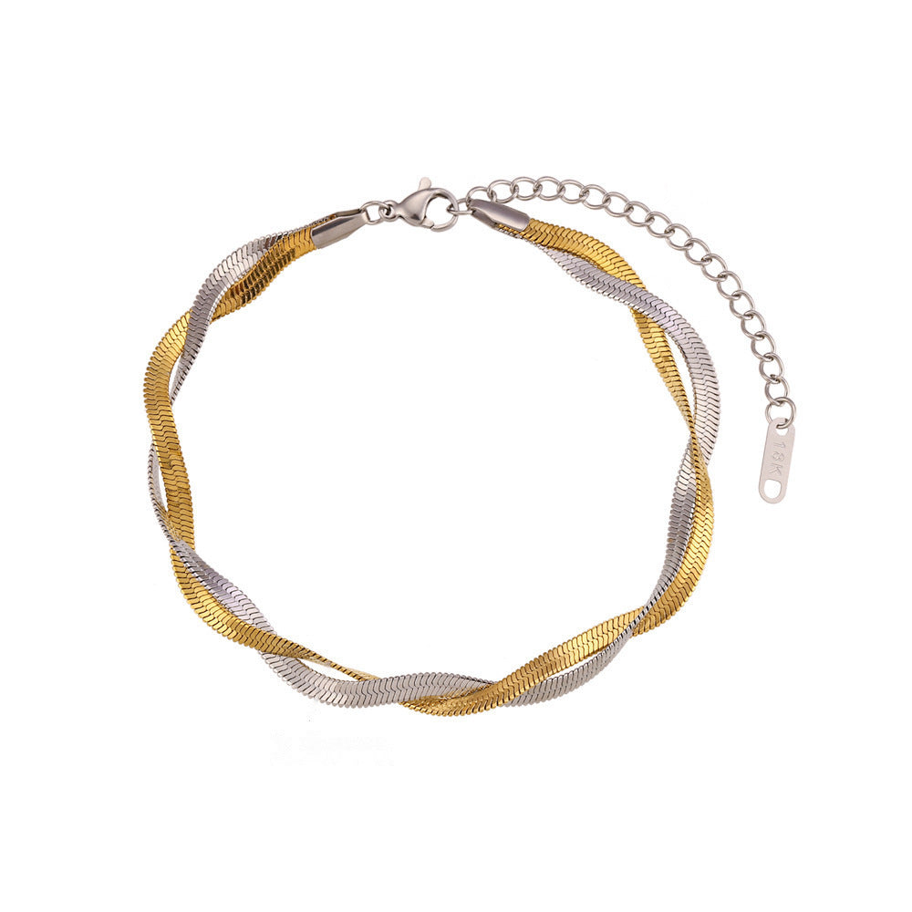 Double-layer Titanium Steel Bracelet For Women