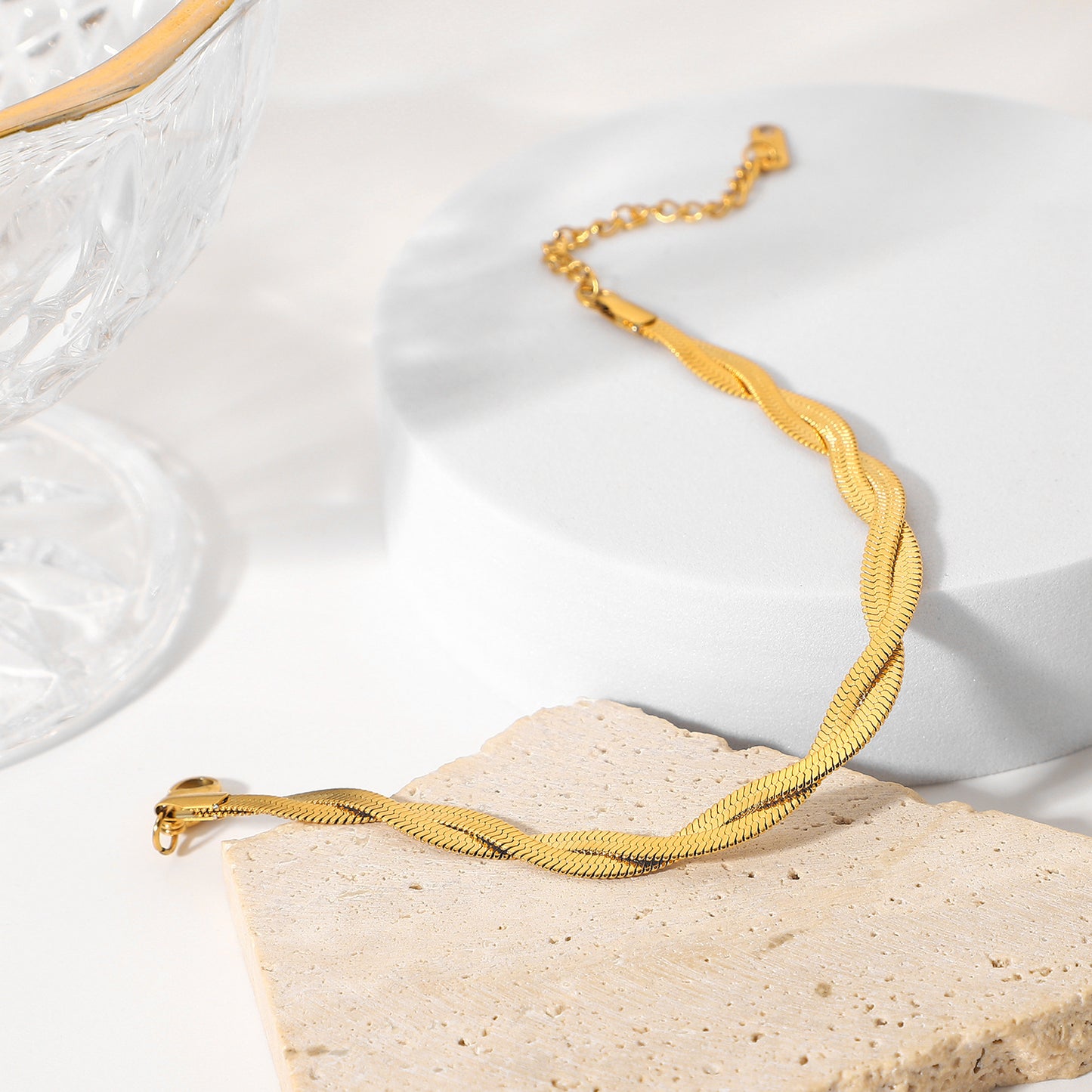 Double-layer Titanium Steel Bracelet For Women