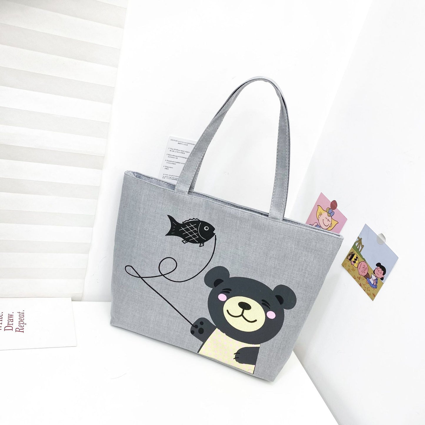 Casual Student Shoulder Tote Shopping Bag