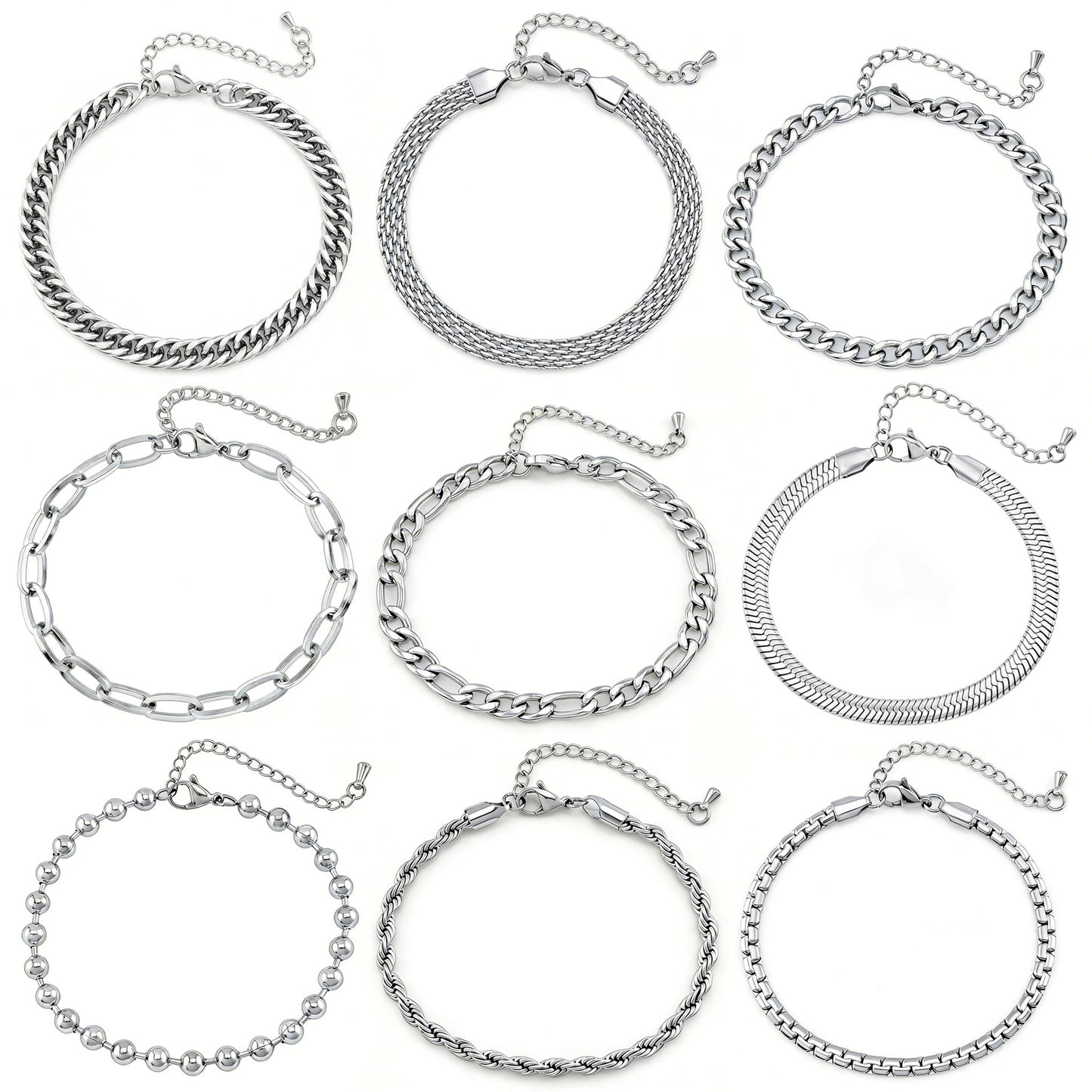 Retro Artistic Trendy Mens Minimalist Titanium Steel Bracelet