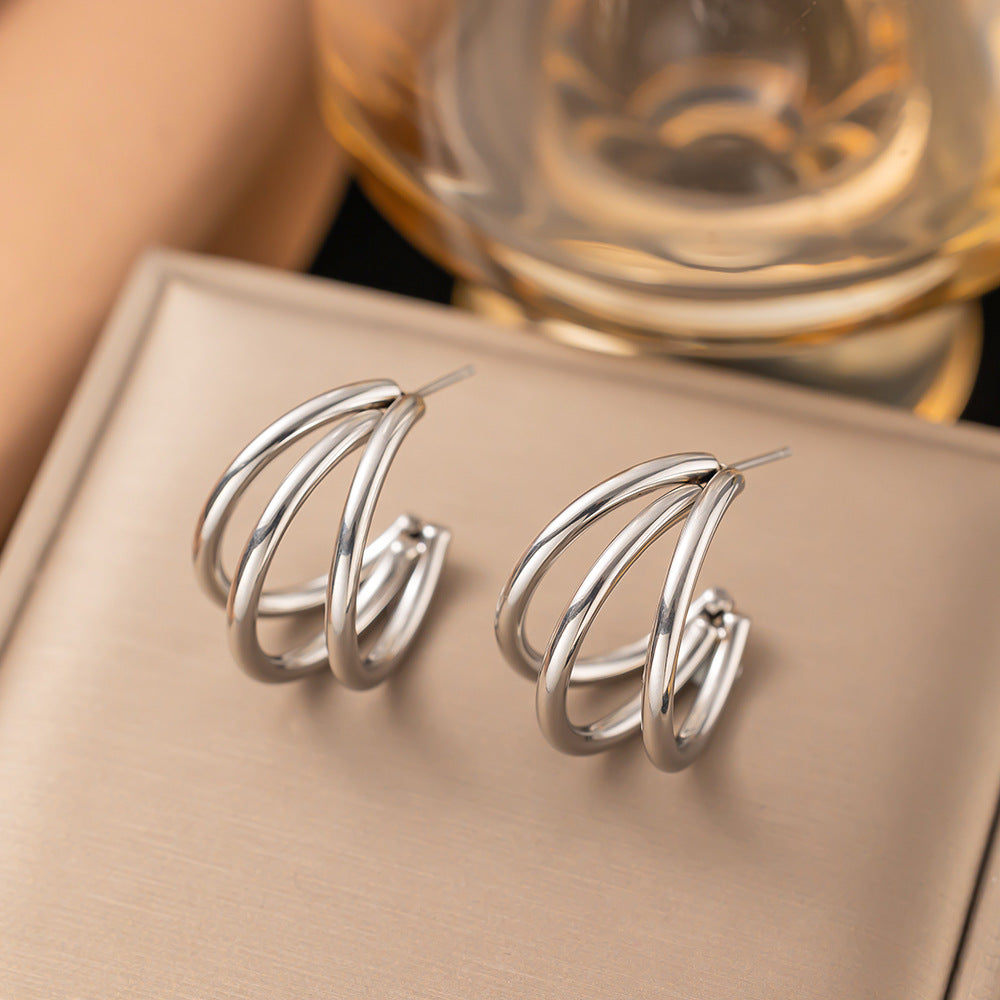 Simple Creative Stud Earringsversatile And In A Korean Style