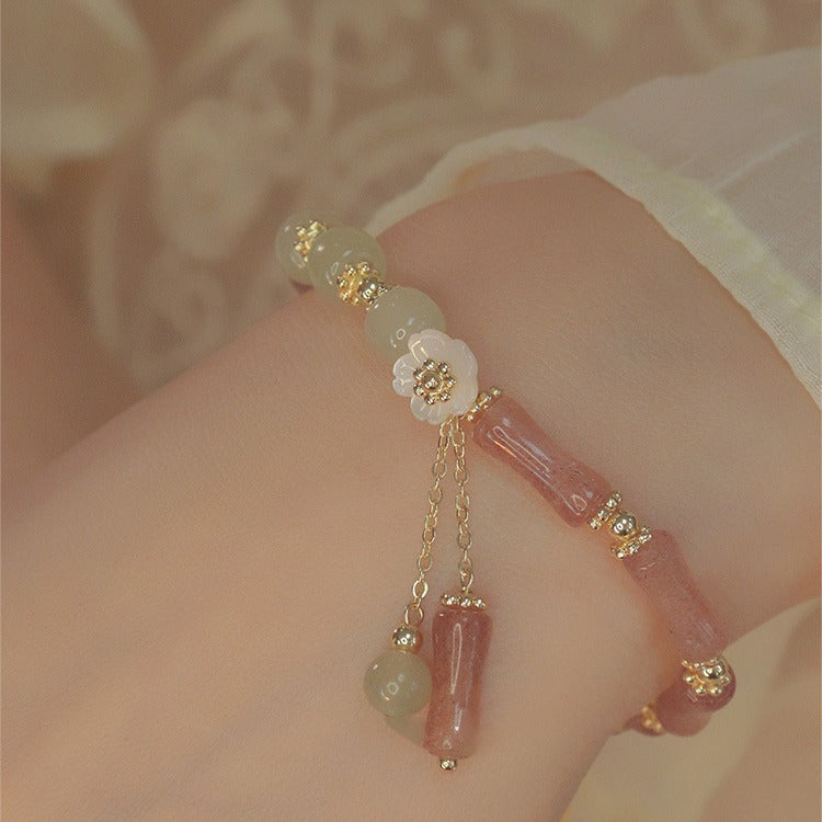 New Chinese Style Flower Bamboo Knot Bracelet For Women