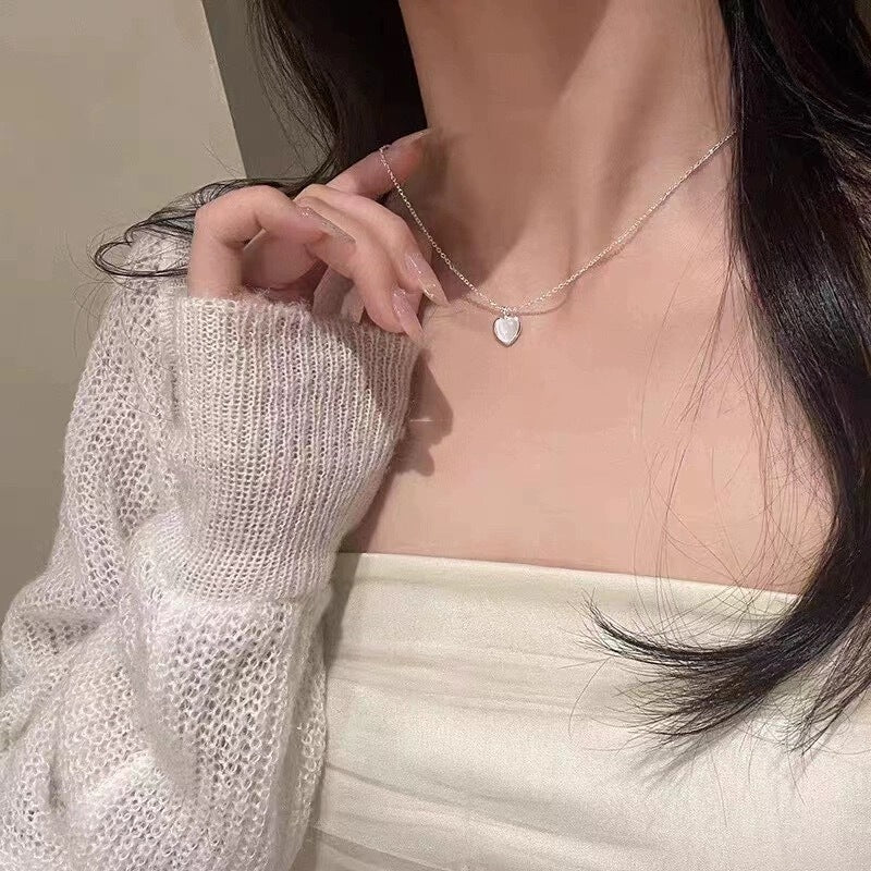 Sweet Pendant Rock Candy Heart Clavicle Necklace