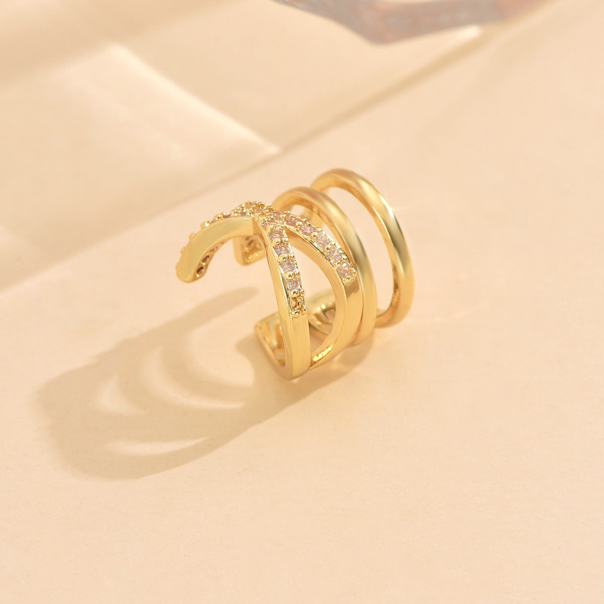 Butterfly Tassel Zircon Ear Bone Clip For Non-pierced Ears