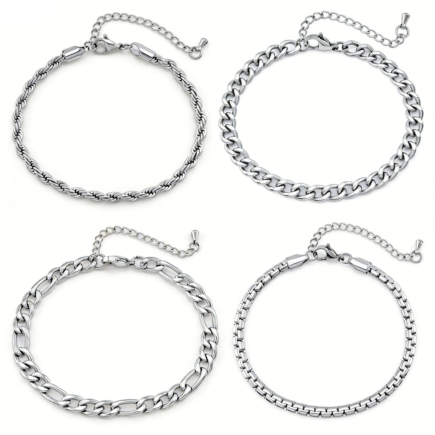 Retro Artistic Trendy Mens Minimalist Titanium Steel Bracelet